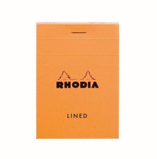 Rhodia #12 Top Staplebound Lined A7+ Notepad - Orange