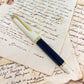 Pre-Owned Pelikan M800 Cream Blue Fountain Pen 18K EF