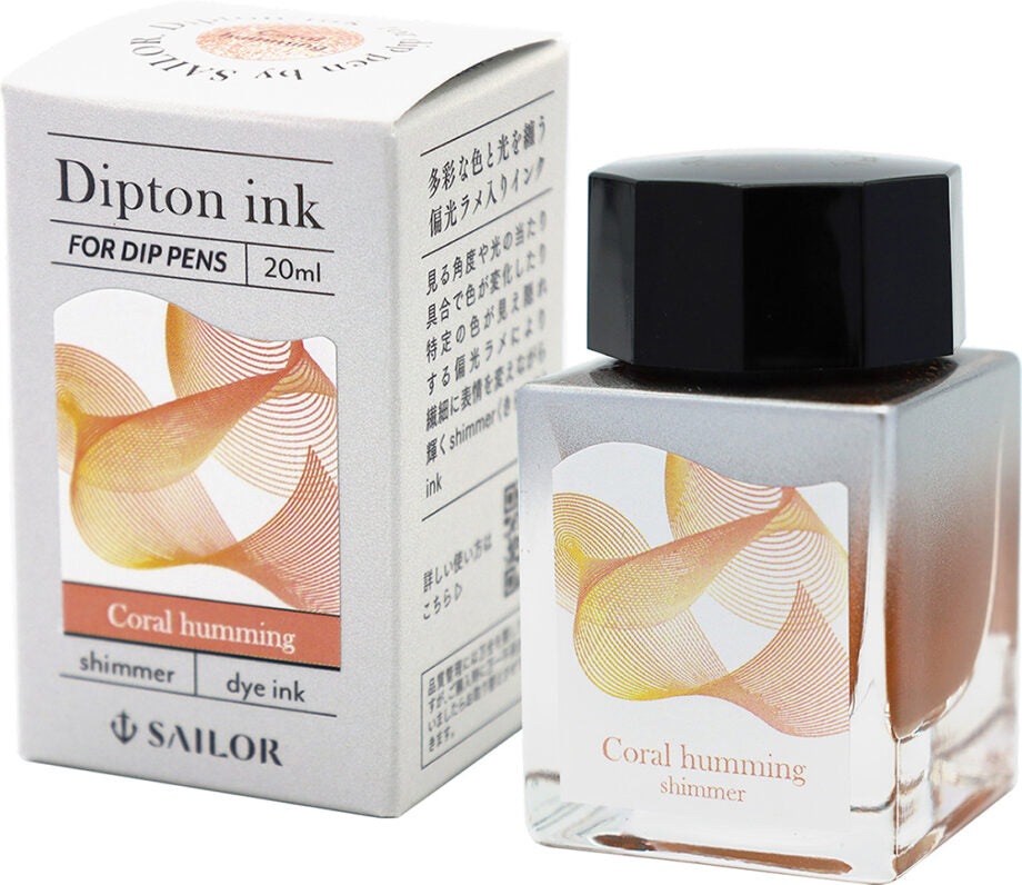 Sailor Compass Dipton - Coral Humming (20ml) Bottled Ink