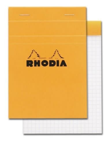 Rhodia #13 Top Staplebound Graph A6 Notepad - Orange