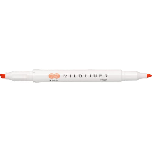 Zebra Mildliner Double Ended Highlighter - Apricot