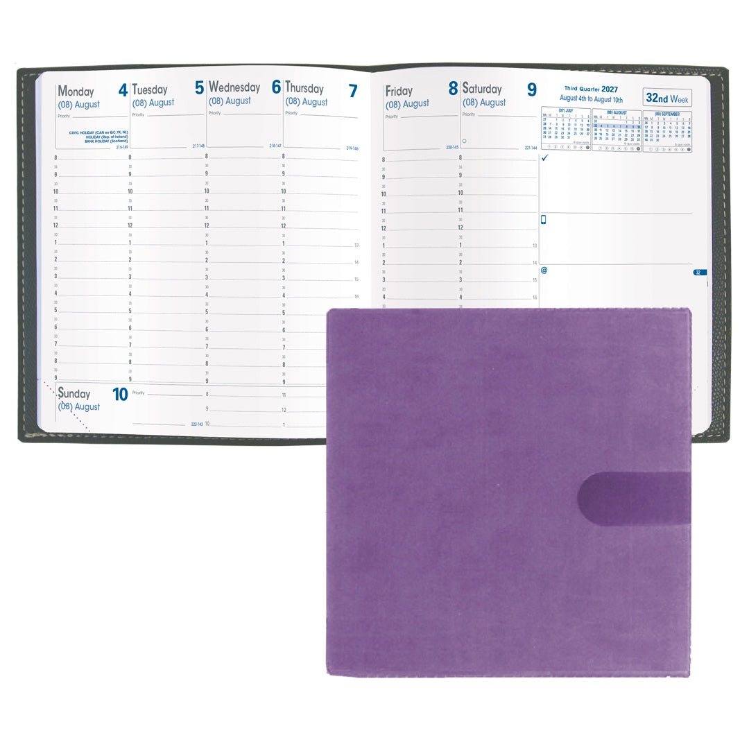 Quo Vadis 2027 Executive Weekly Planner - Texas Violet