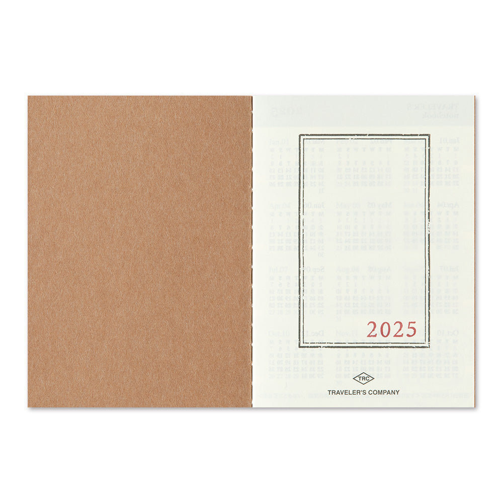 Traveler's 2025 Passport Size Diary Insert - Monthly