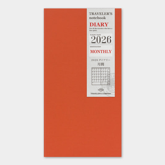 TRAVELER'S 2026 Regular Size Diary Insert - Monthly