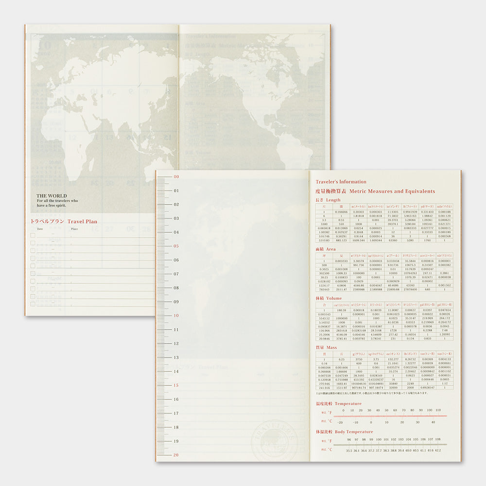 TRAVELER'S 2026 Regular Size Diary Insert - Monthly