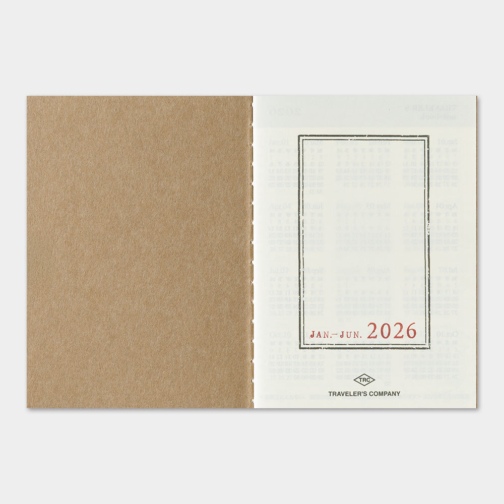 TRAVELER'S 2026 Passport Size Diary Insert - Weekly
