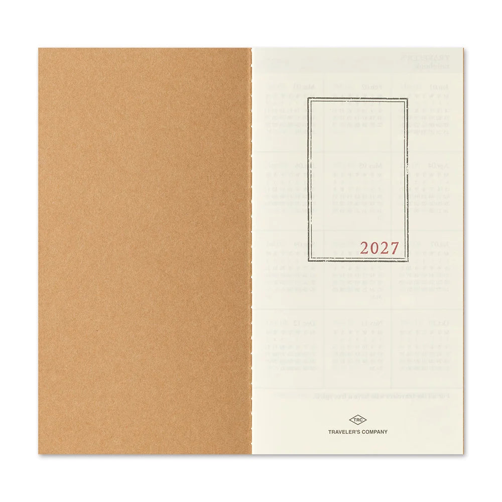 TRAVELER'S 2027 Regular Size Diary Insert - Monthly