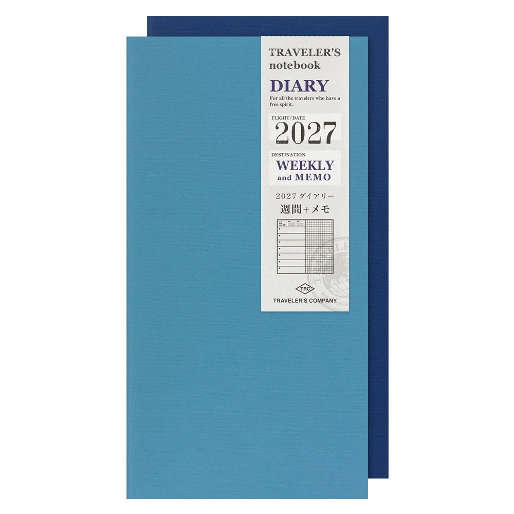TRAVELER'S 2027 Regular Size Diary Insert - Weekly + Memo