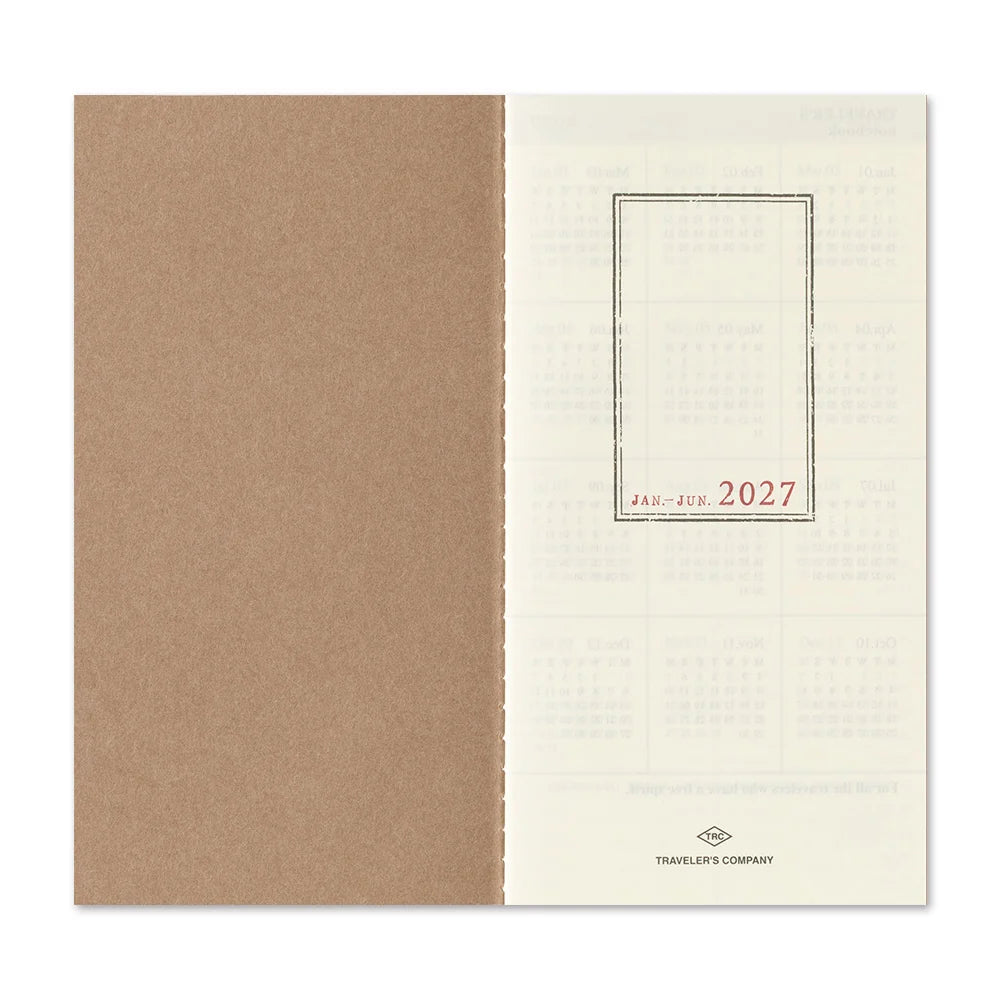 TRAVELER'S 2027 Regular Size Diary Insert - Weekly + Memo