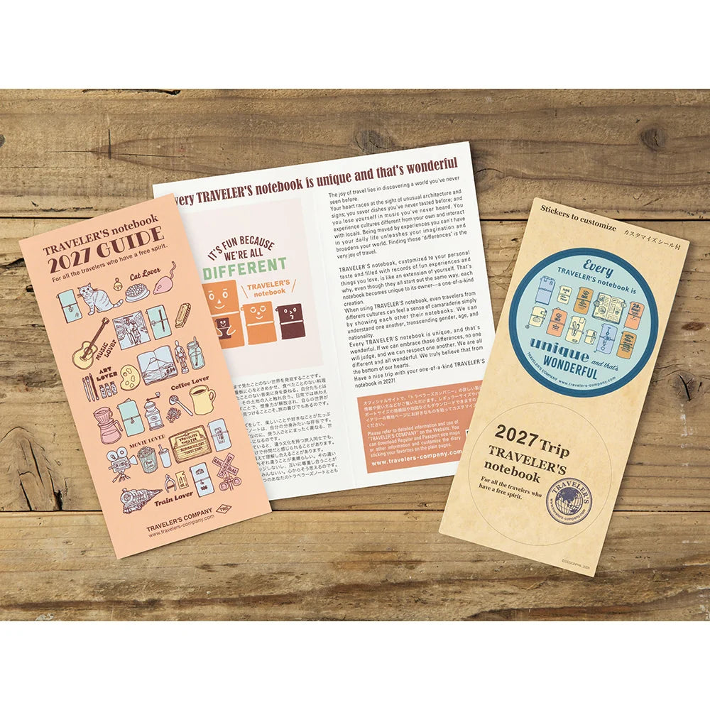 TRAVELER'S 2027 Regular Size Diary Insert - Weekly Vertical