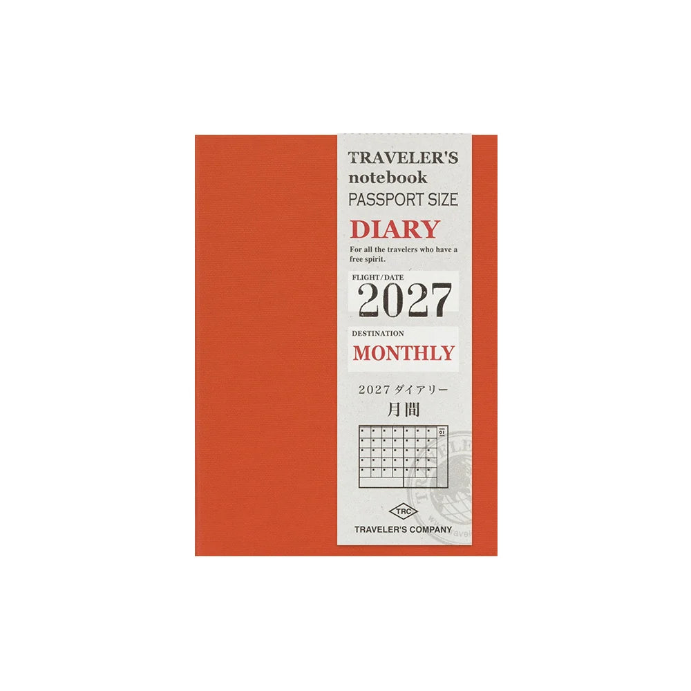 TRAVELER'S 2027 Passport Size Diary Insert - Monthly