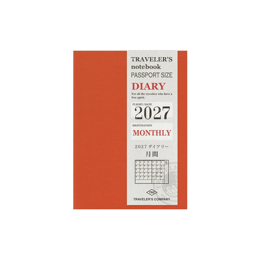 TRAVELER'S 2027 Passport Size Diary Insert - Monthly