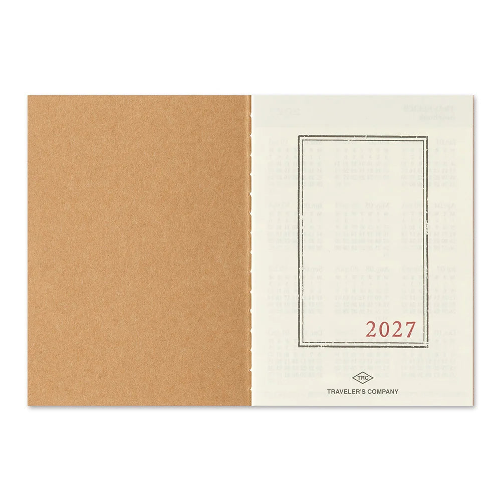 TRAVELER'S 2027 Passport Size Diary Insert - Monthly