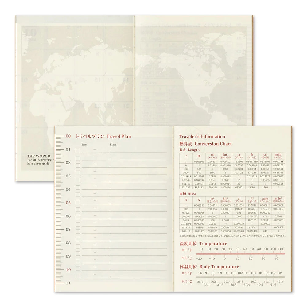 TRAVELER'S 2027 Passport Size Diary Insert - Monthly
