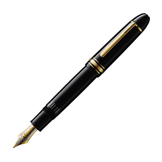 Montblanc 149 Fountain Pen - Black with Gold Trim (Meisterstück)