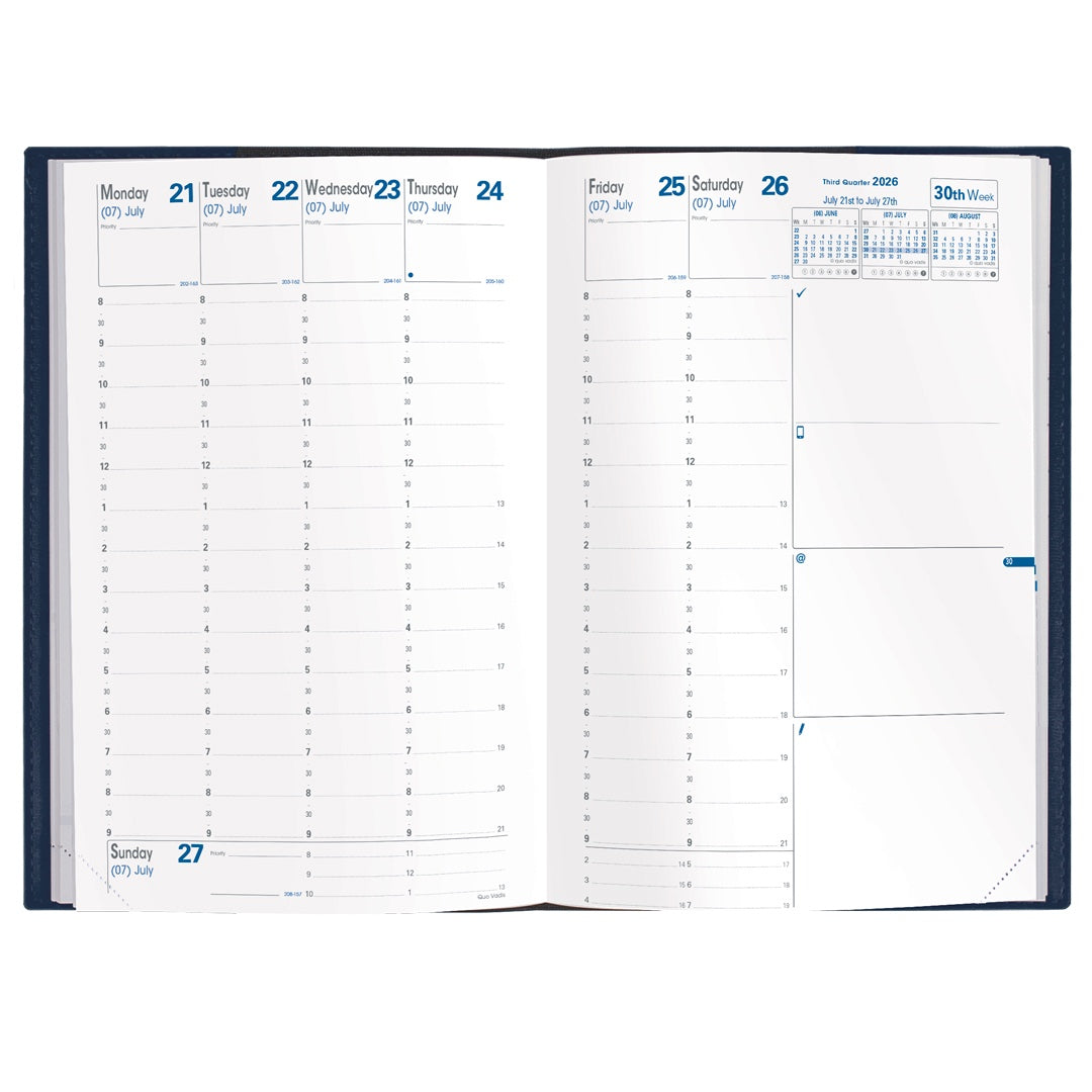 Quo Vadis 2026 Minister Weekly Planner - Texas Violet