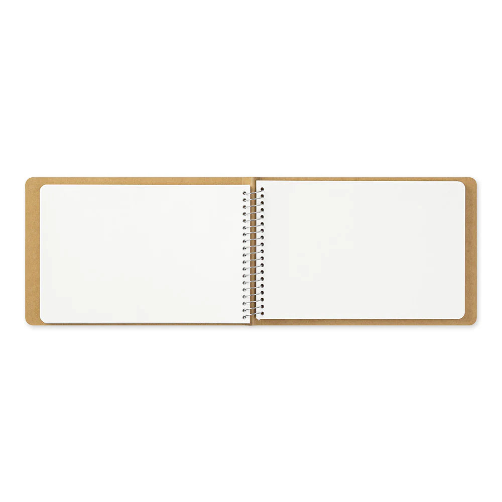 Traveler's Company Spiral Ring Notebook - Blank MD Paper White (B6 Landscape)