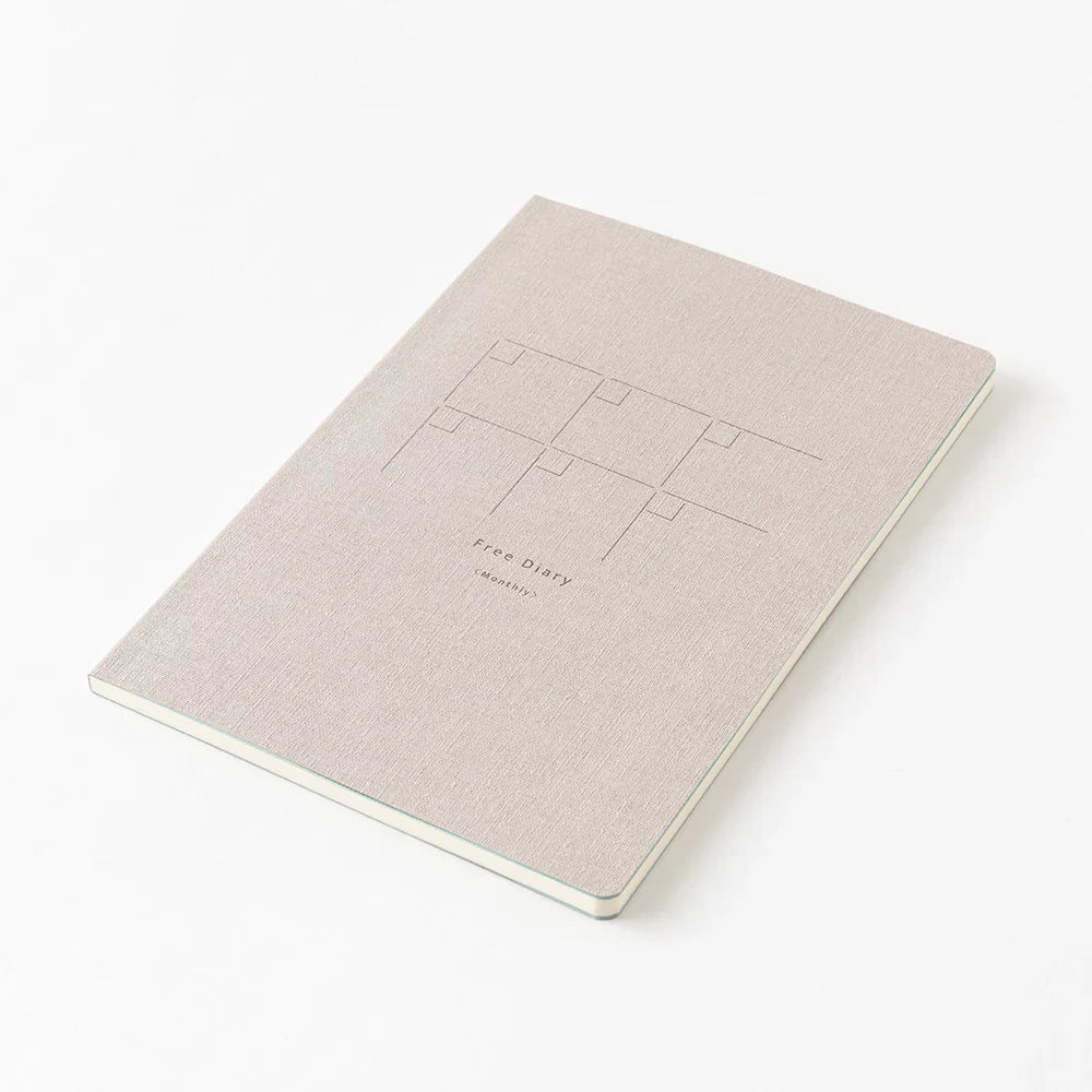 Midori B6 Yuru Log Notebook - Free Monthly Diary (MD Thick)
