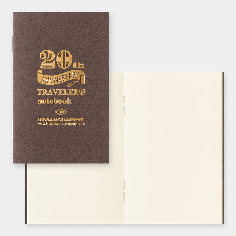 TRAVELER'S Notebook 20th Anniversary Card Size Starter Kit - Brown