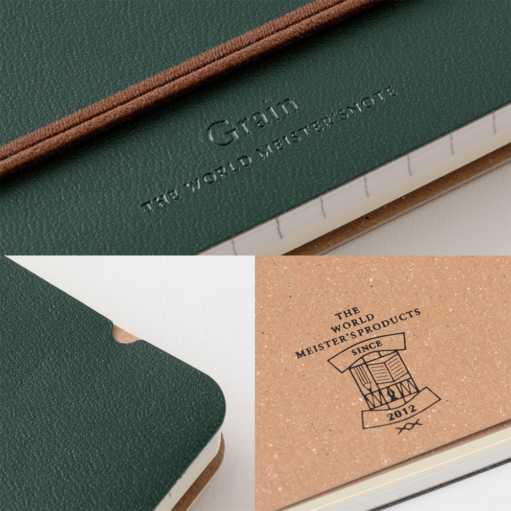 Midori Grain B6 Notebook - Green