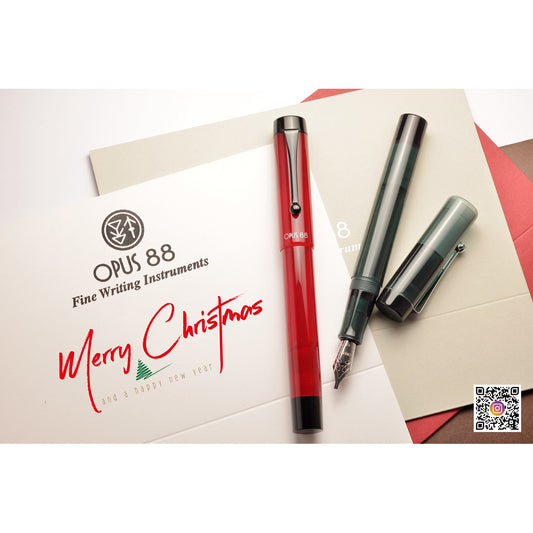 Opus 88 Demonstrator Fountain Pen - Red