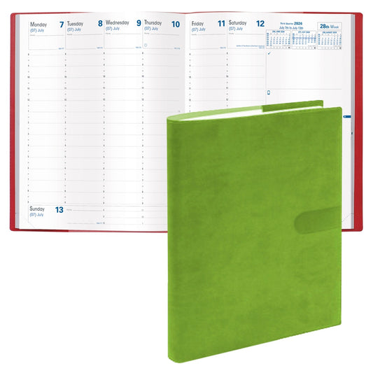 Quo Vadis 2026 President 13 Months Weekly Planner - Texas Bamboo Green