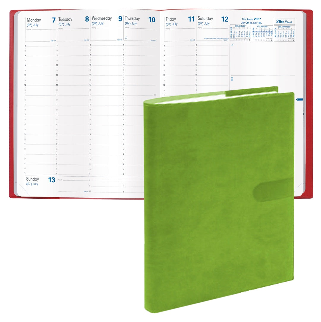 Quo Vadis 2027 President 13 Months Weekly Planner - Texas Bamboo Green