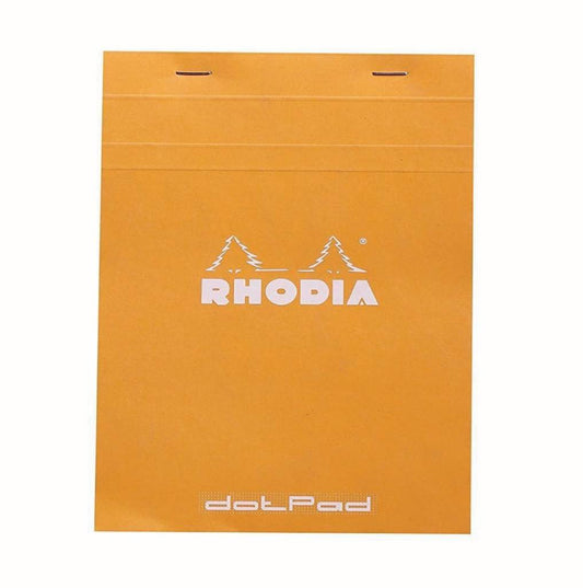 Rhodia #16 Top Staplebound Dot Grid A5 Notepad - Orange