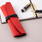 Pilot Pensemble Leather Roll Pen Case - Holds 1 - Red (Long)