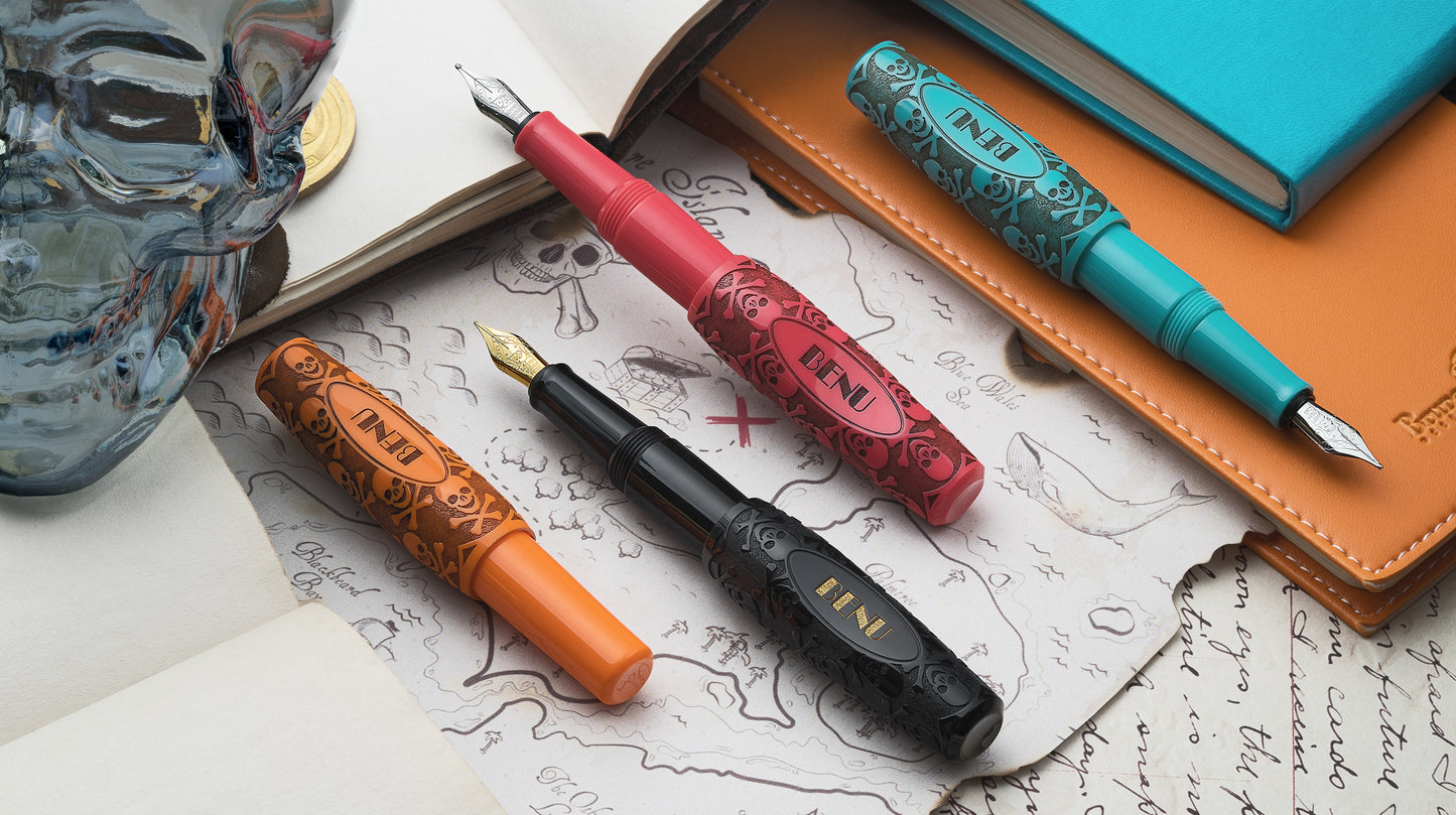 BENU Pixie Jolly Roger Antique Fountain Pen Set (Set of 3)
