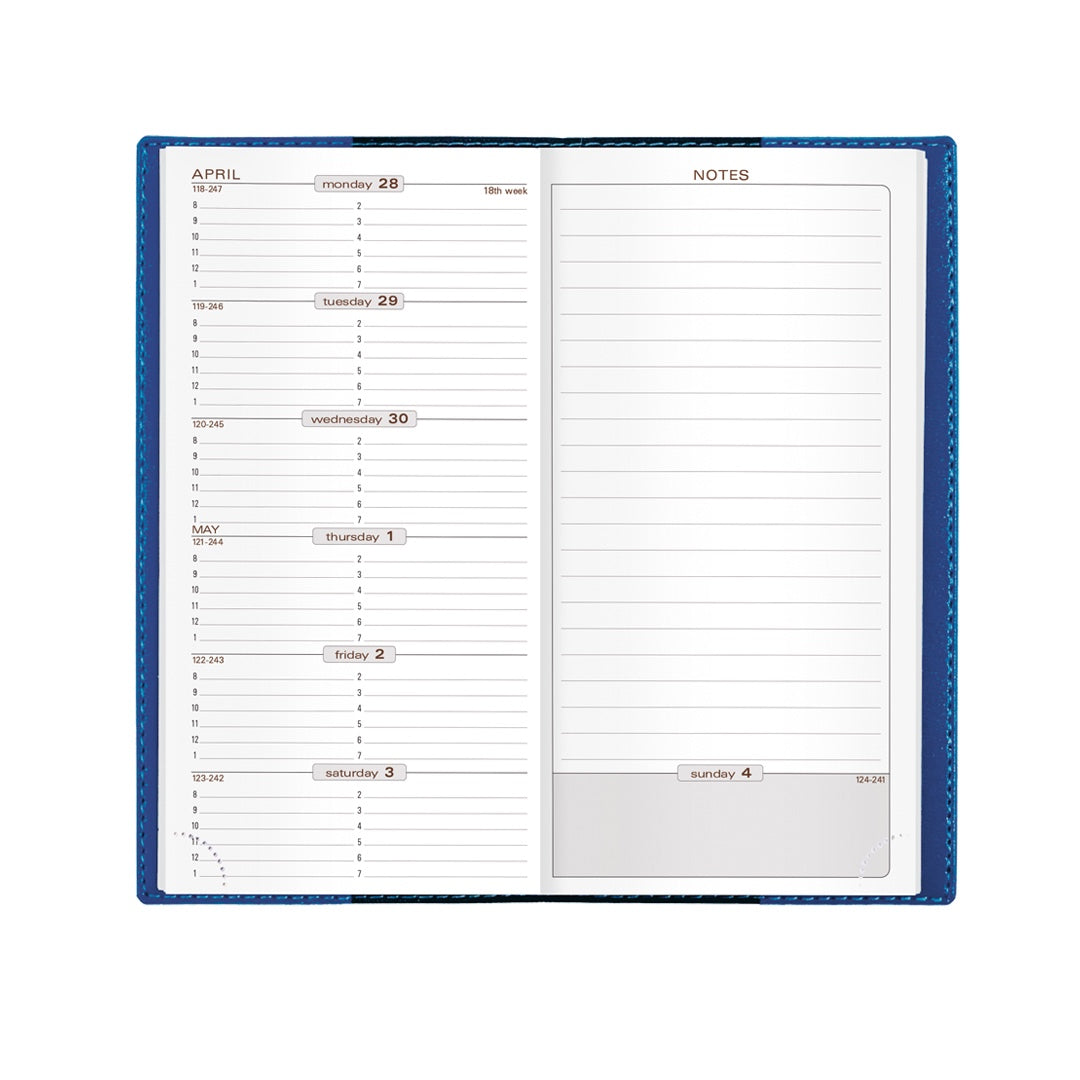 Quo Vadis 2026 Space 17 Weekly Pocket Planner - Texas Blue