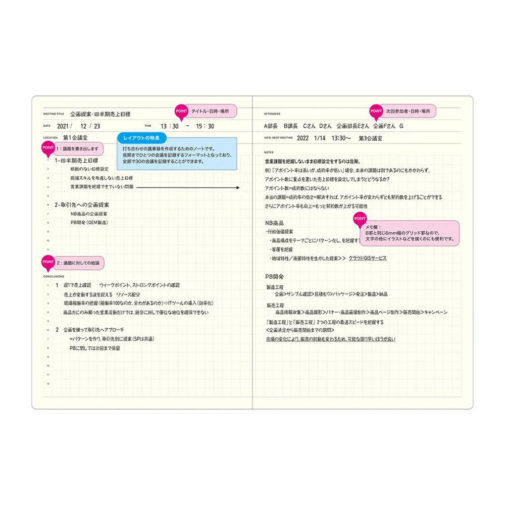Laconic Style Notebook Refill - Meeting