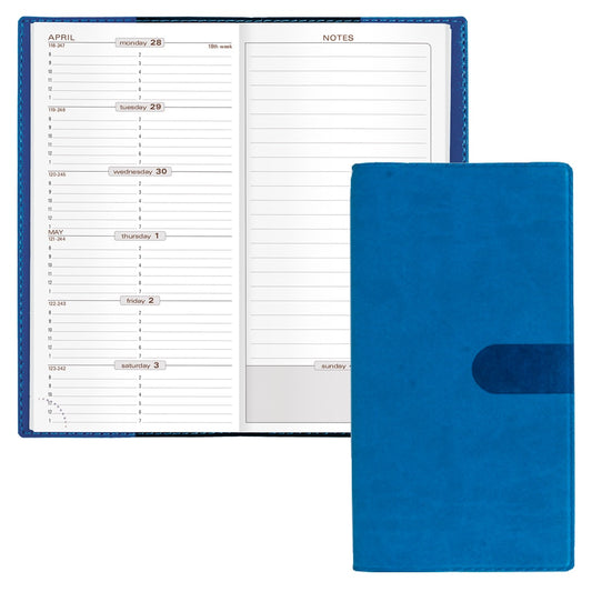 Quo Vadis 2026 Space 17 Weekly Pocket Planner - Texas Blue