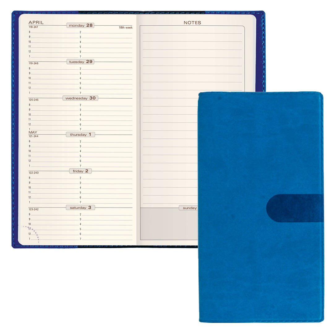 Quo Vadis 2027 Space 17 Weekly Pocket Planner - Texas Blue