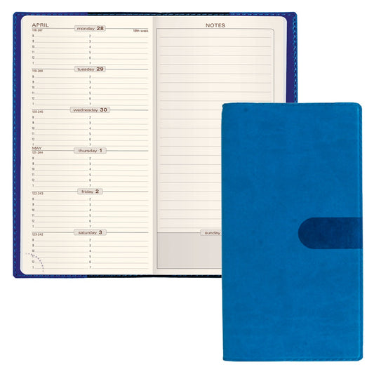Quo Vadis 2027 Space 17 Weekly Pocket Planner - Texas Blue
