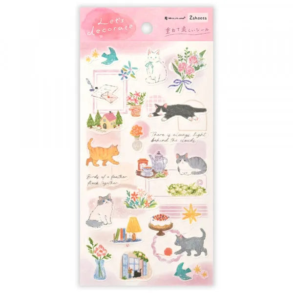 NB Deco Time Stickers - Cat (2 Sheets)