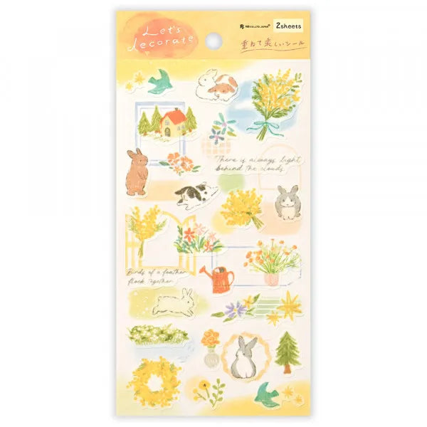 NB Deco Time Stickers - Rabbit (2 Sheets)
