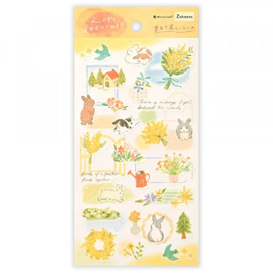 NB Deco Time Stickers - Rabbit (2 Sheets)
