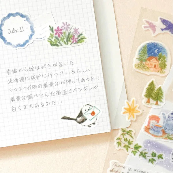 NB Deco Time Stickers - Long-Tailed Tit (2 Sheets)