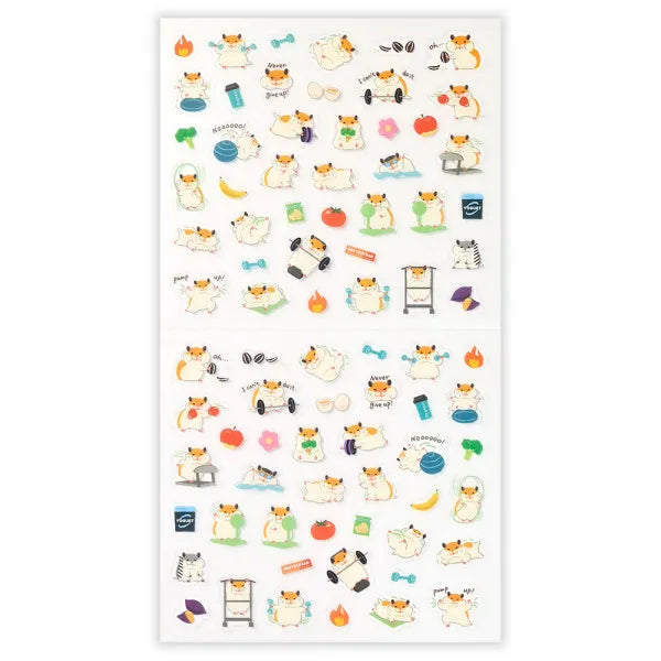 NB Planner Stickers - Exercising Hamster