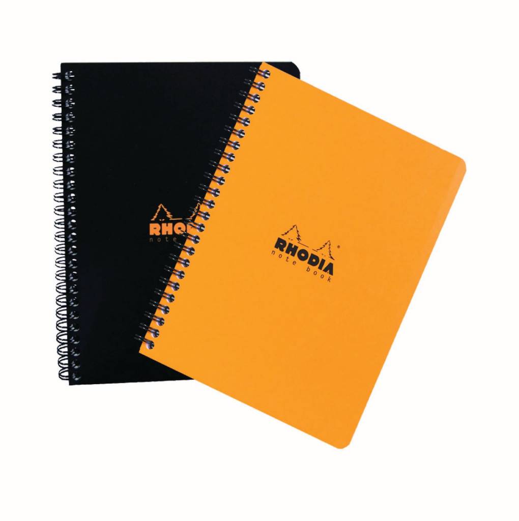 Rhodia #19 Wirebound A4+ Lined with Margin Notebook - Black