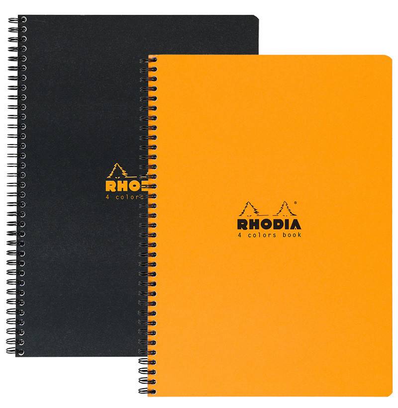 Rhodia 4-Color Wirebound Lined with Margin A4 Notebook - Orange