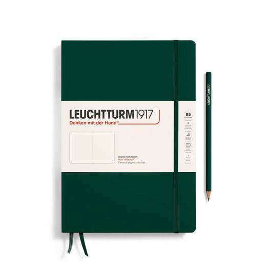 Leuchtturm1917 Composition B5 Hardcover Plain Notebook - Forest Green