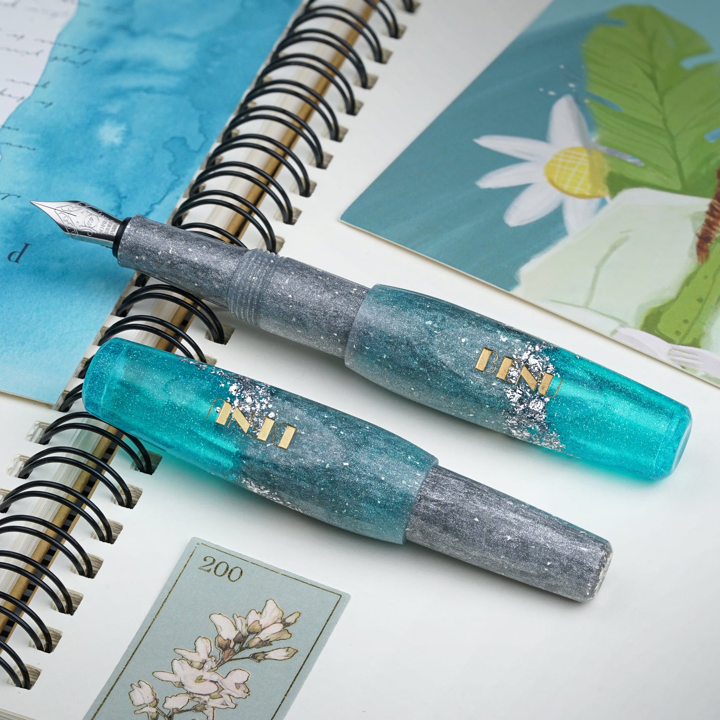 BENU Pixie Fountain Pen - Aqua Glow