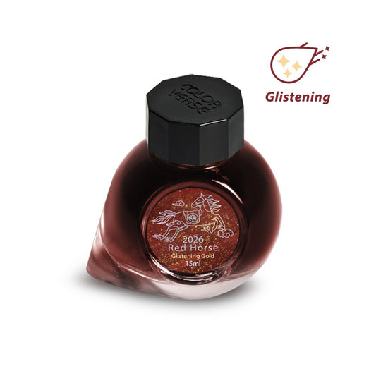 Colorverse Red Horse (15ml) Bottled Ink - Glistening Gold (2026 Special Ink)