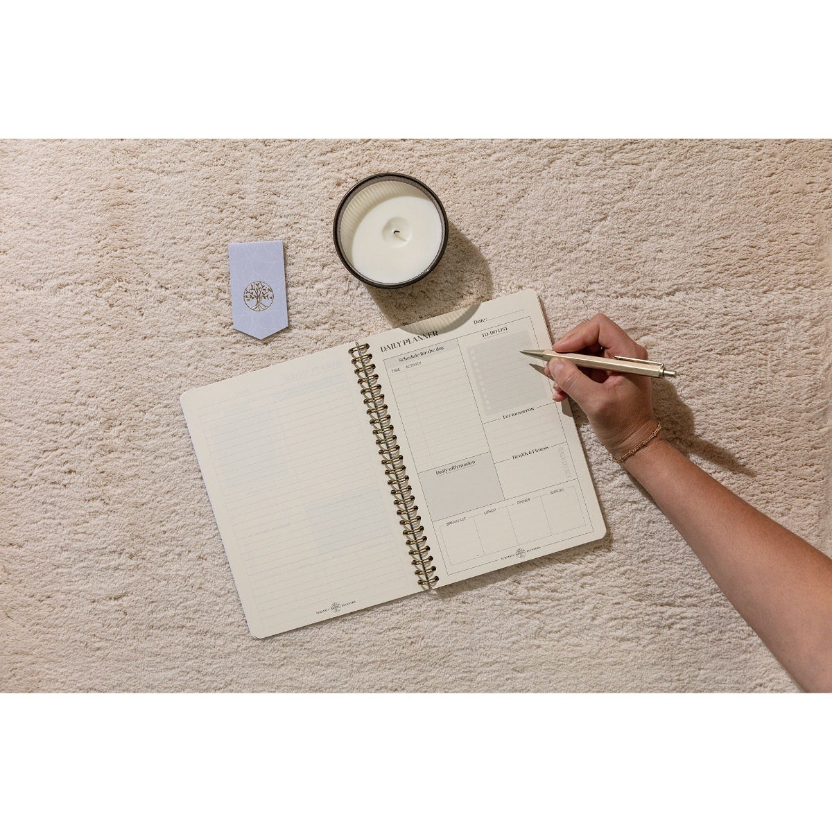 Clairefontaine 2027 A5 Wirebound Inspire Daily Planner - Inspire Beige