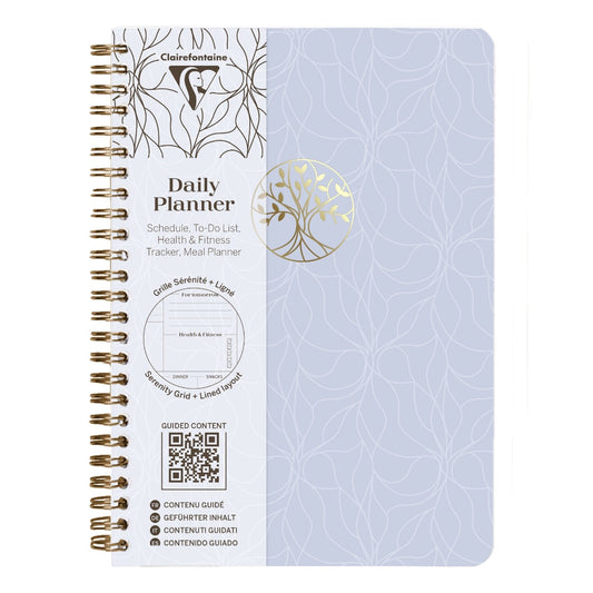 Clairefontaine 2027 A5 Wirebound Inspire Daily Planner - Inspire Blue