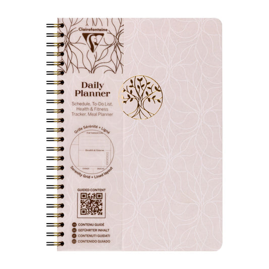 Clairefontaine 2027 A5 Wirebound Inspire Daily Planner - Inspire Beige