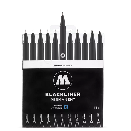 Molotow Permanent Blackliner Complete Set (Set of 11)