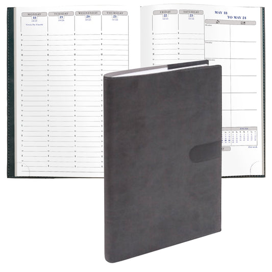 Quo Vadis 2026 Visual Weekly Planner - Texas Black